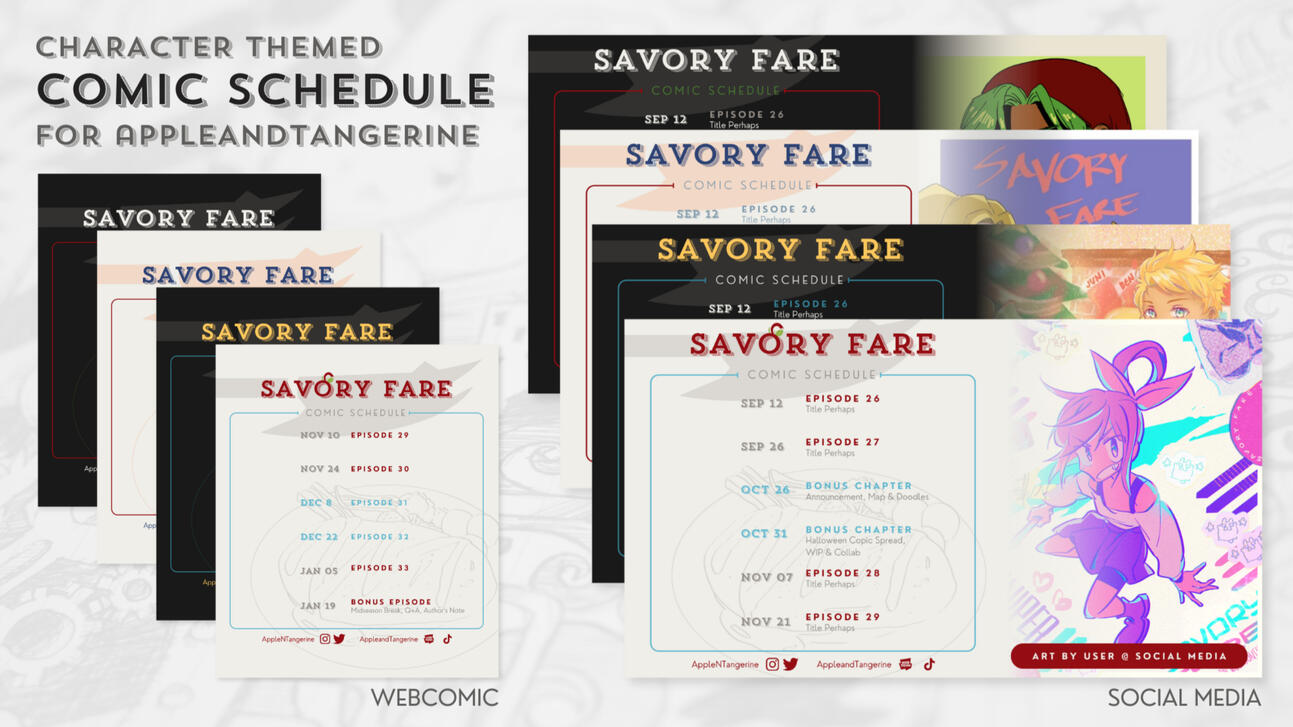 Commission for Webtoons Comic Schedule