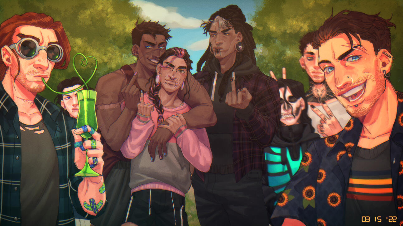 (Left to right) Alby, Shay, Maverick, Donghae, Hadwyn, Ezravar, Ira, Dmitri